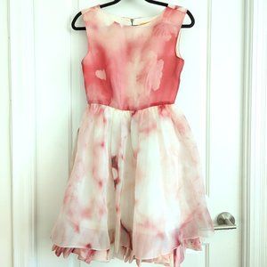 NWOT Alice & Olivia Silk Tiered Ruffle Hem Sleeveless Dress